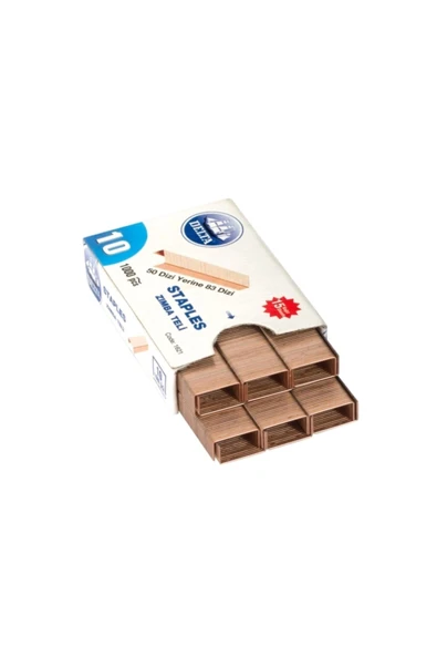 Delta No:10 Küçük Bakır Rengi Zımba Teli 10 Lu Paket ürün görseli