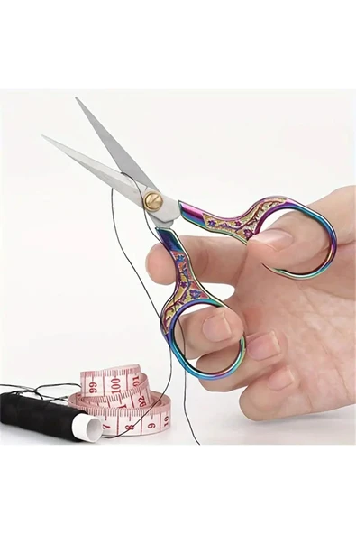 Kampus Kırtasiyem Vintage Tarzı Paslanmaz Çelik Makas - Resim 3