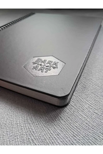 Pastel Siyah Defter ve Beyaz Jel Kalem Seti - Resim 3