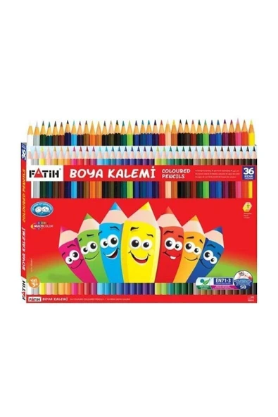 Fatih Kırtasiye Kuru Boya 36 Renk Tam Boy Fa33245 ürün görseli 1