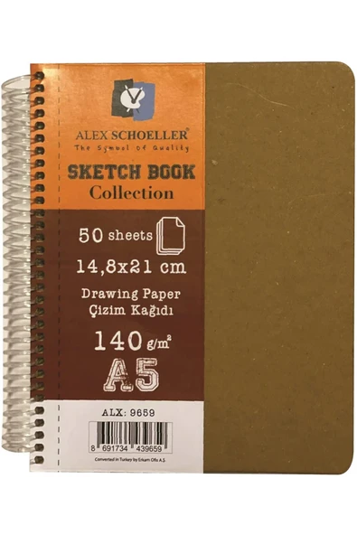 Alex Schoeller Sketchbook Collection A5 140gr 50yp Eskiz Defteri / ALX.9659 ürün görseli 1