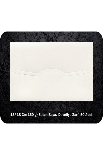 Yener Fotokopi Ile Baskıya Uygun 160 Gr.13*18 Cm Davetiye Zarfı Saten Beyaz 1. Kalite 50 Adet - Resim 5