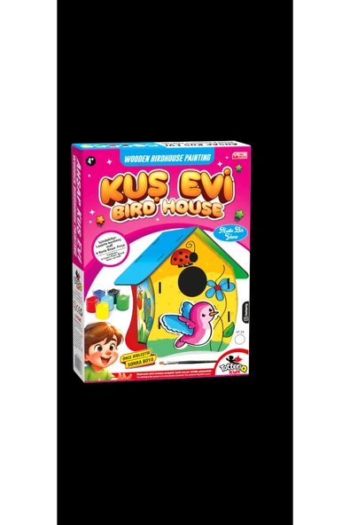 Bubu Bu-bu Kuş Evi Ahşap Boyama Gm0013 Demonte olarak gönderilmektedir. ürün görseli 1