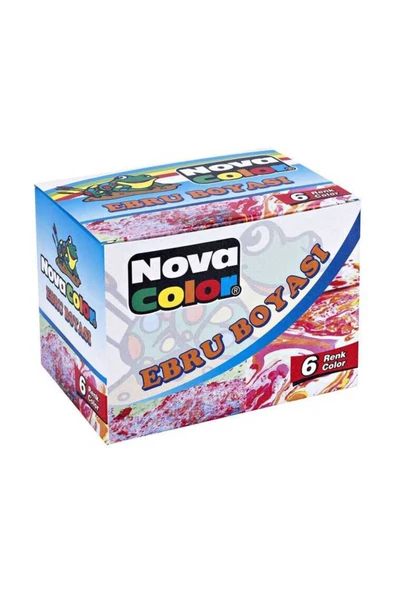 Nova Color Ebru Boyası 30 ml X 6 Renk Takım Damlalıklı Ebru Boyası Seti ürün görseli 1