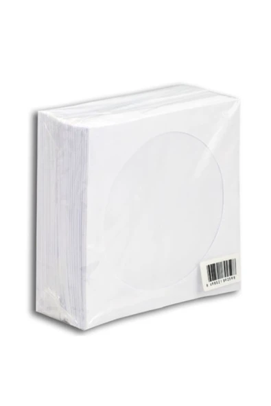 WISDOM Cd&dvd Zarfı Beyaz 80gr 100 Lü Paket Pencereli Cd Zarf Beyaz ürün görseli 1