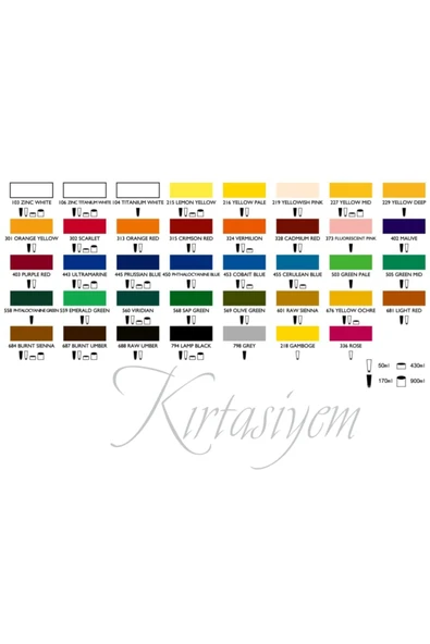 Marie's art 12 ml 793 Lamb Black Yağlı Boya Tüpleri 12 Adet Orijinal Kutusunda - Resim 3