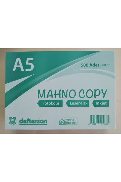 DEFTERSAN A5 Fotokopi Kağıdı 80 Gr. 2x500= 1000 Adet A4' Ün Yarısıdır ! - Resim 2