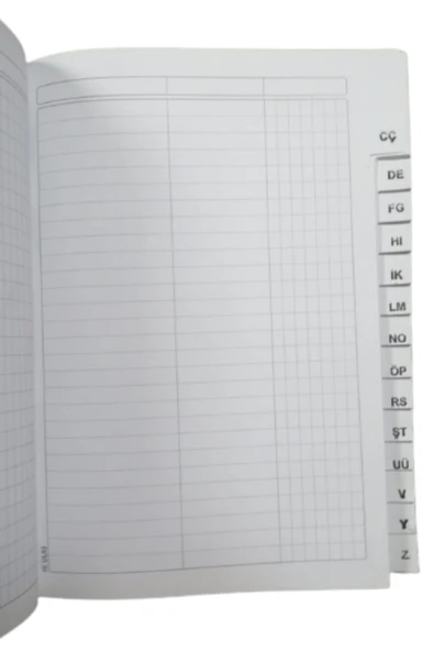 Ulaş Ambalaj Ticari Fihrist 12 Li 20x28 Siyah Cilt Bezli 1 Adet - Resim 3