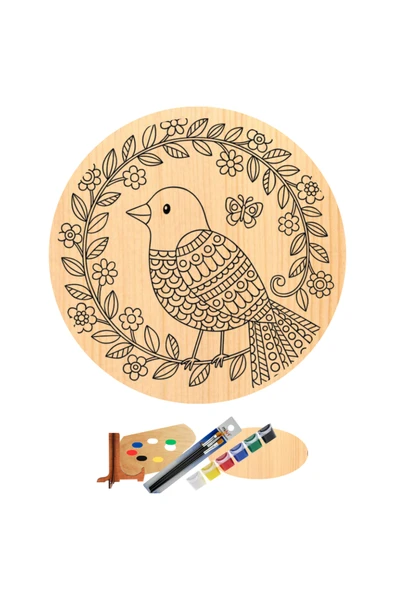 HIPEN ART AHŞAP TUVAL BOYAMA SETİ 20 CM HPNAB001 ürün görseli