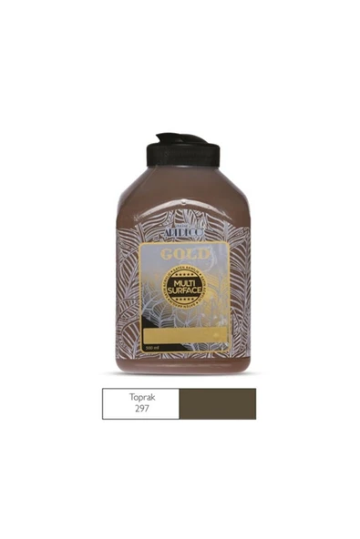 Artdeco lisans kırtasiye Gold Multi Surface Akrilik Boya 500 Ml. 297 Toprak ürün görseli 1