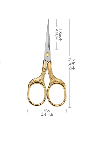 UGURKAN Söz / Nişan Makası Altın Renk Kurdele Makası Açılış Özel Gün Makası Gold Renk Dikiş Nakış Makası - Resim 2