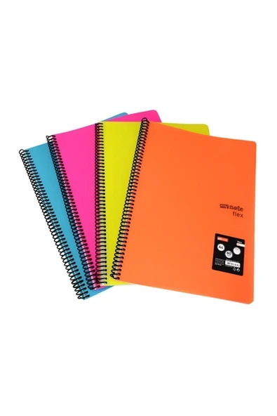 Mynote Spiralli Telli Pp Kapak A4- 100 Yaprak Cizgili Defter 4 Adet ürün görseli 1