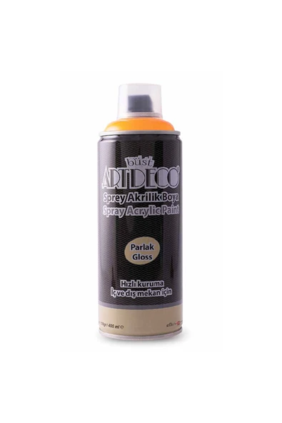 Artdeco lisans kırtasiye Akrilik Sprey Boya 400 ML Turuncu Y-400-250 ürün görseli 1