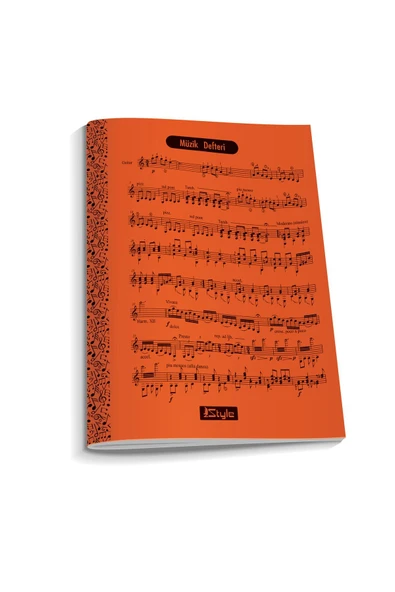 UMUT DEFTER A4 Plastik Kapak Dikişli 40 Yaprak Müzik Defteri Turuncu ürün görseli 1