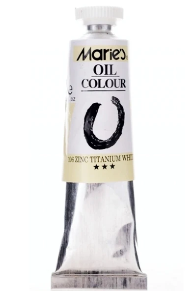 Marie's art Yağlı Boya 106 Zinc Titanyum White 12 Ml. Küçük Boy Tekli ürün görseli 1