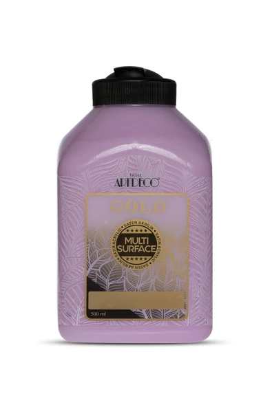 Artdeco lisans kırtasiye Gold Multi Surface Saten Akrilik Boya 500ml 261 Lila ürün görseli 1