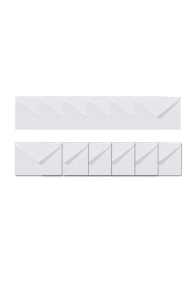 Kampus Kırtasiyem 12 Adet 13*18 Beyaz Davetiye Lüks Tebrik Kartı Mektup Mühür Cüzdan Büyük Kapasiteli Torba Zarf - Resim 4