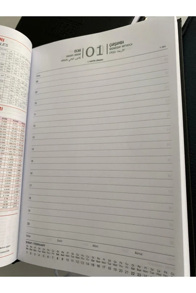 Sim Kırtasiye 2026 Suni Deri Ajanda Koyu Lacivert renk orta boy - Resim 2