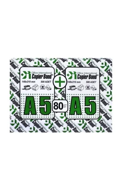 Copier bond Copierbond Fotokopi Kağıdı A5 80 gr 1000 Yaprak ürün görseli 1