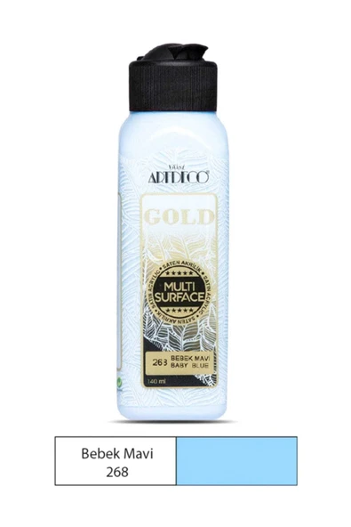 Artdeco lisans kırtasiye Bebek Mavi Surface 140 ml Akrilik Boya 268 ürün görseli 1