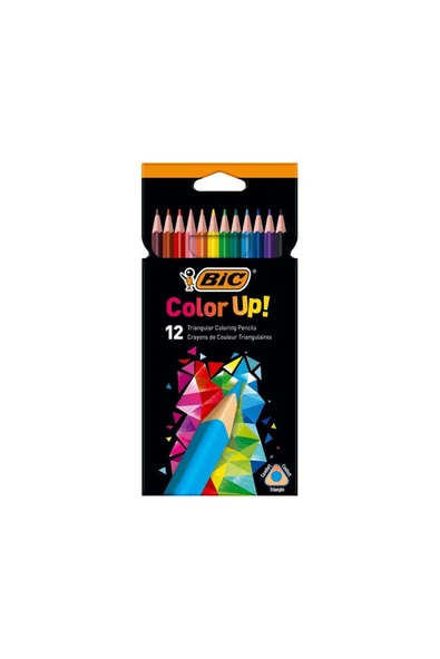 Bic Kırtasiye Color Up Üçgen Kuru Boya Kalemi 12’Li 950527 ürün görseli 1