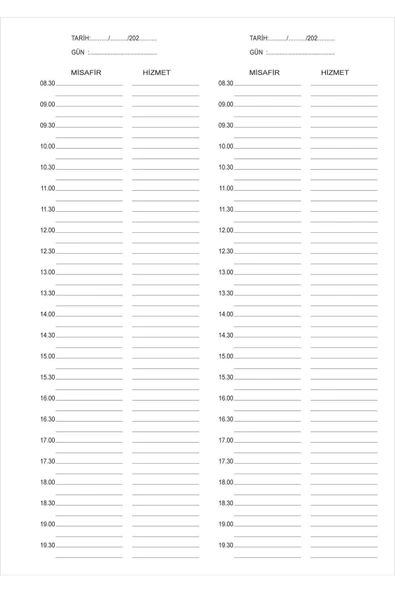 Kampus Kırtasiyem Kuaför Randevu Defteri - 380 Günlük - 95 Yaprak - Çift Yön Baskılı - Geniş Yazma Alanlı - Resim 4