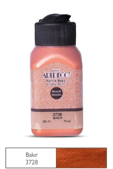 Artdeco lisans kırtasiye Gold Multi-surface Metalik Akrilik Boya 140ml Bakır 3728 ürün görseli 1