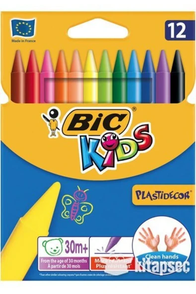 Bic Kırtasiye Plasteıdecor Pastel Boya 12 Li ürün görseli 1