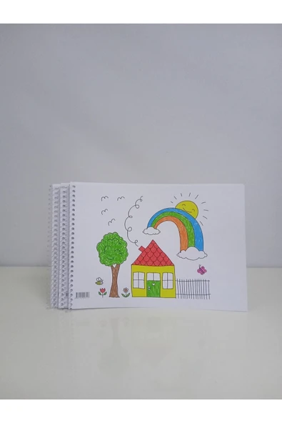 mediart Resim Defteri, Küçük Resim Defteri Resim Defteri,15 Yaprak, Spiralli Resim Defteri Ölçü:17*25 - Resim 4