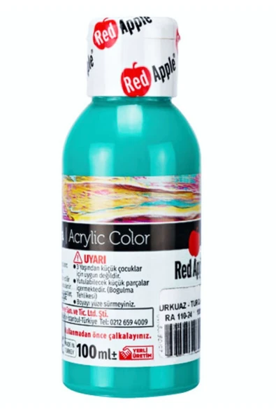 Red Apple Turkuvaz Akrilik Boya 100 ml Doğadan Ilham Alan Renkler. ürün görseli 1
