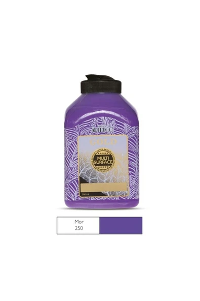 Artdeco lisans kırtasiye Gold Multi Surface Akrilik Boya 500 Ml. 250 Mor ürün görseli 1