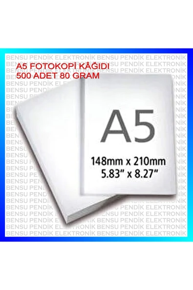 OEM A5 Fotokopı Kağıdı 80 Gram 500 Adet A5 Kağıt - Resim 2