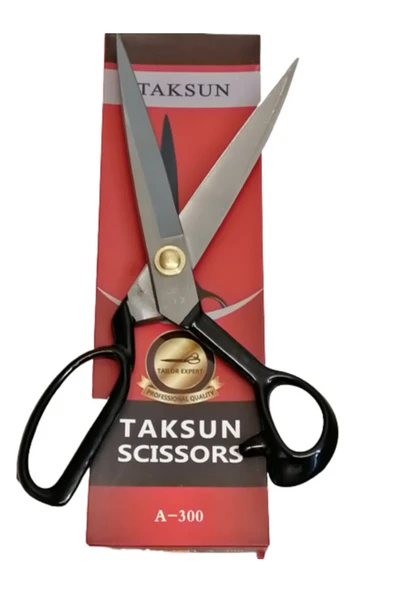 Golden Taksun A-300 Büyük Boy 31 cm Siyah Saplı Terzi Kumaş Kot Denim Makası - Resim 2