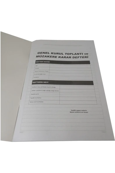 UYSAL Genel Kurul Toplantı Ve Müzakere Karar Defteri 40 Yaprak(80SYF) Numaralı 10 Lu Paket - Resim 2