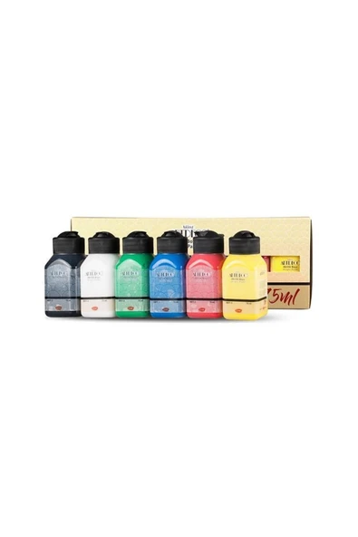 Artdeco lisans kırtasiye Akrilik Boya 6x75 ml Set Canlı Renkler Lv-y-070ı-as1 ürün görseli 1