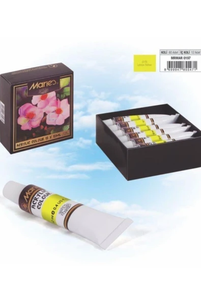Marie's art Yağlı Boya 215 Lemon Yellow 12 Ml. Küçük Boy Tekli ürün görseli 1
