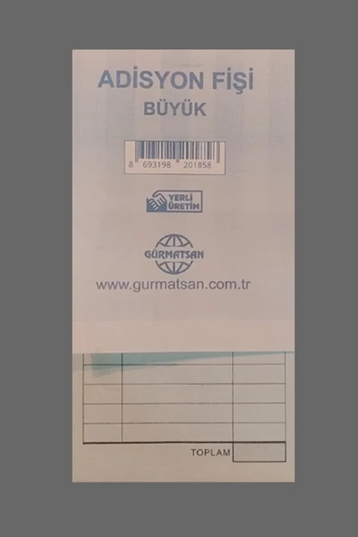 Gülpaş Kırtasiye Büyük Adisyon Fişi Numaralı - Resim 2