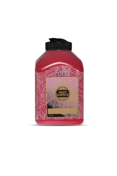 Artdeco lisans kırtasiye Gold Multi Surface Akrilik Boya 500 Ml. 220 Kırmızı - Resim 2