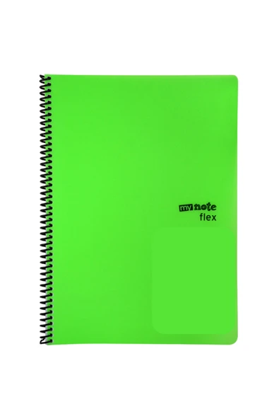Umur Kırtasiye Mynote Flex Neon Spiralli A4 60 Yaprak Çizgili PP Defter 1 Adet ürün görseli 1