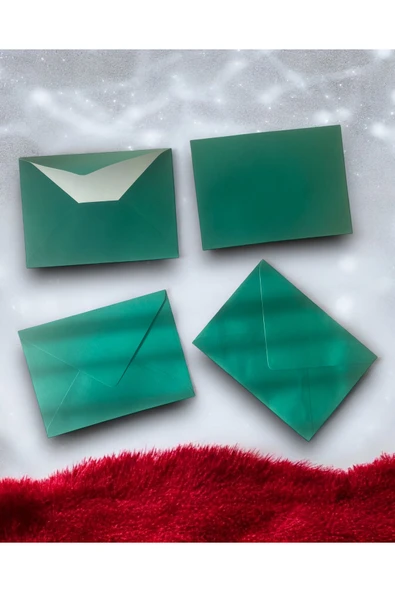 Kampus Kırtasiyem 10 Adet Yeşil Zarf Mektup Kartpostal Davetiye Zarfı Tebrik Kartı Hediye Zarf 13x18cm ürün görseli 1