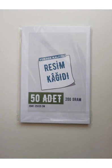 Doğasever Yüksek Kaliteli Resim Kağıdı 50 Adet 200 gram 25x35 Cm (TABAKA RESİM DEFTERİ) - Resim 5