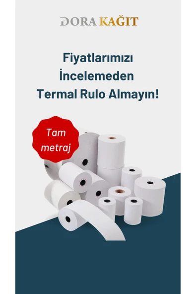 Kampüs Kırtasiyem 56x16 Termal Pos Rulosu ( 1 Paket-10'lu) - Resim 2
