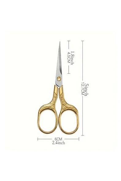 Kampus Kirtasiyem Söz / Nişan Makası Altın Renk Kurdale Makası Açılış Özel Gün Makası Gold Renk Dikiş Nakış Makası ürün görseli 1