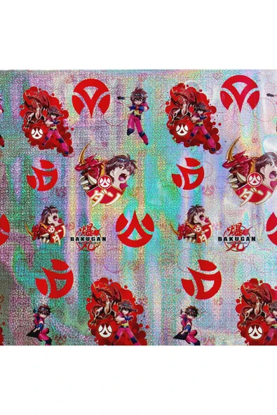 Dönmezler Ambalaj BAKUGAN HOLOGRAMLI RULO DEFTER KABI 40x150 cm (1 adet) - Resim 2