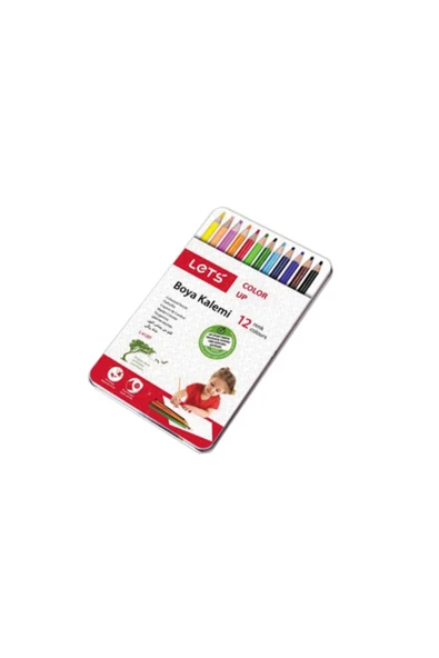 LET'S HAVE FUN 12 Renk Boya Kalemi Metal Kutu L-4120t ürün görseli 1