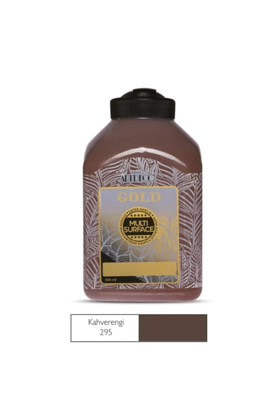 Artdeco lisans kırtasiye Gold Multi Surface Akrilik Boya 500ml 295 Kahverengi ürün görseli 1