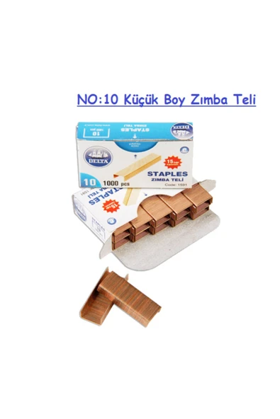 Delta Küçük Boy No:10 Bakır Zımba Teli 1000 Lik ürün görseli 1