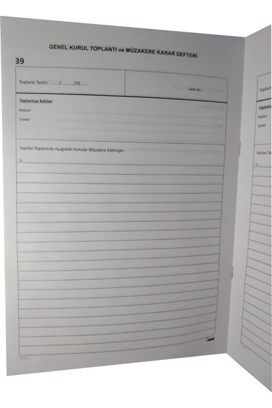 UYSAL Genel Kurul Toplantı Ve Müzakere Karar Defteri 40 Yaprak(80SYF) Numaralı 10 Lu Paket - Resim 3