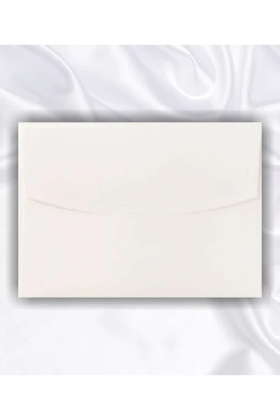 Yener Saten Beyaz Davetiye Zarfı 50 Adet 130x180 180gr ürün görseli 1