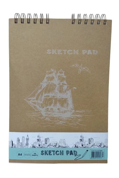 Kampus Kırtasiyem Tigra Art Eskiz Defteri Seti Görseldeki 100'er Sayfa A4 A5 A6 Krem Renk Kağıt Çizim Defteri Seti - Resim 3